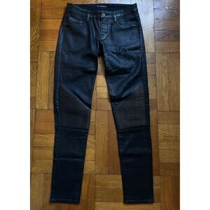 Cult of Individuality Jeans Womens 26 Black Waxed Metro Teaser Grunge Biker Punk